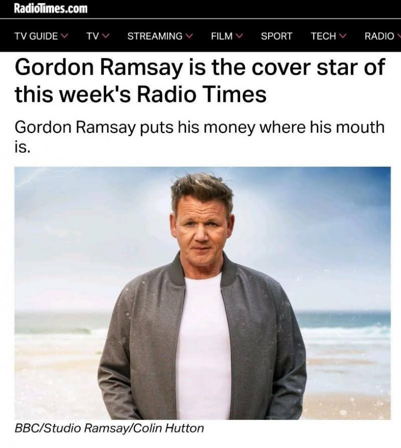 Gordon Ramsay si servítky nebere